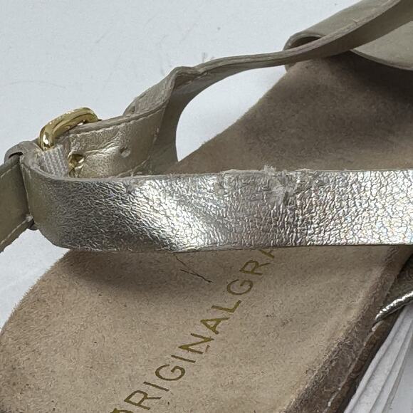 Cole Haan Original Grand Gold Metallic Leather Strappy Sandals Women’s Sz 8.5 - Picture 4 of 7